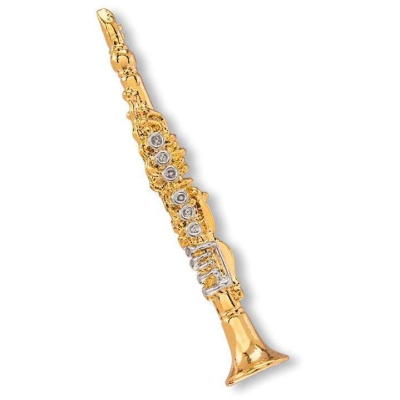 A10 Klarinette Pin vergoldet