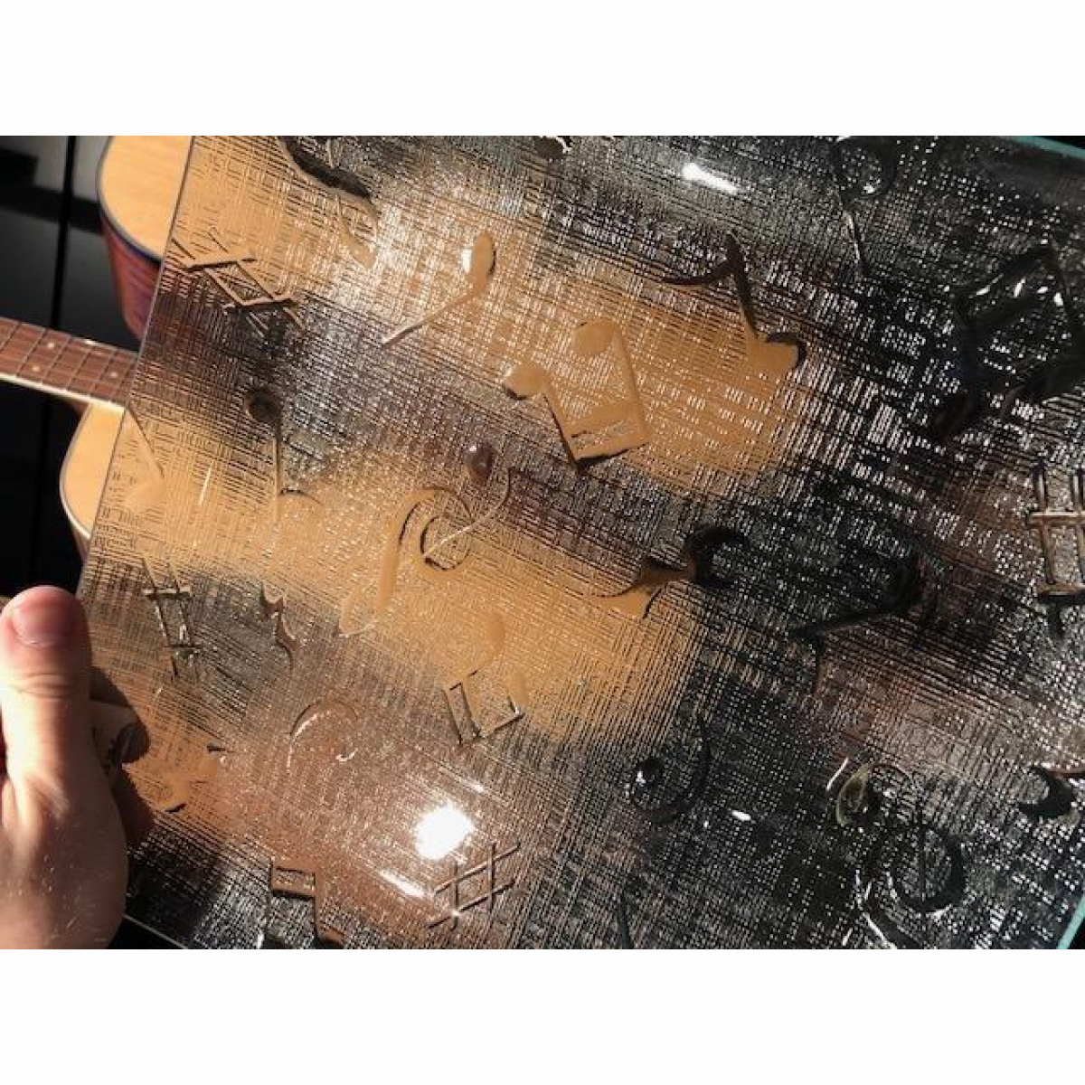 Fusing-Glasteller Noten 30x30cm 6209