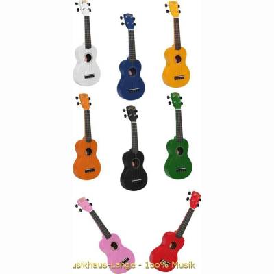 Ukulele bunt UKS30 mit Tasche