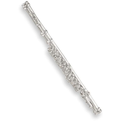 A11-R Querflöte Pin rhodiniert