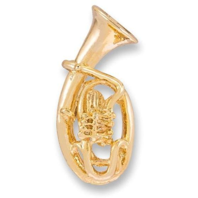 A17 Tenorhorn Pin vergoldet