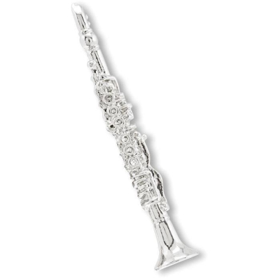 A10-R Klarinette Pin Rhodiniert (silber)
