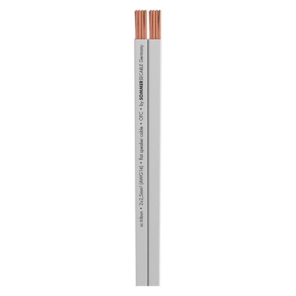 Lautsprecherkabel 2X2,5qmm wh flach Lautsprecherkabel 2X2,5qmm wh flach
