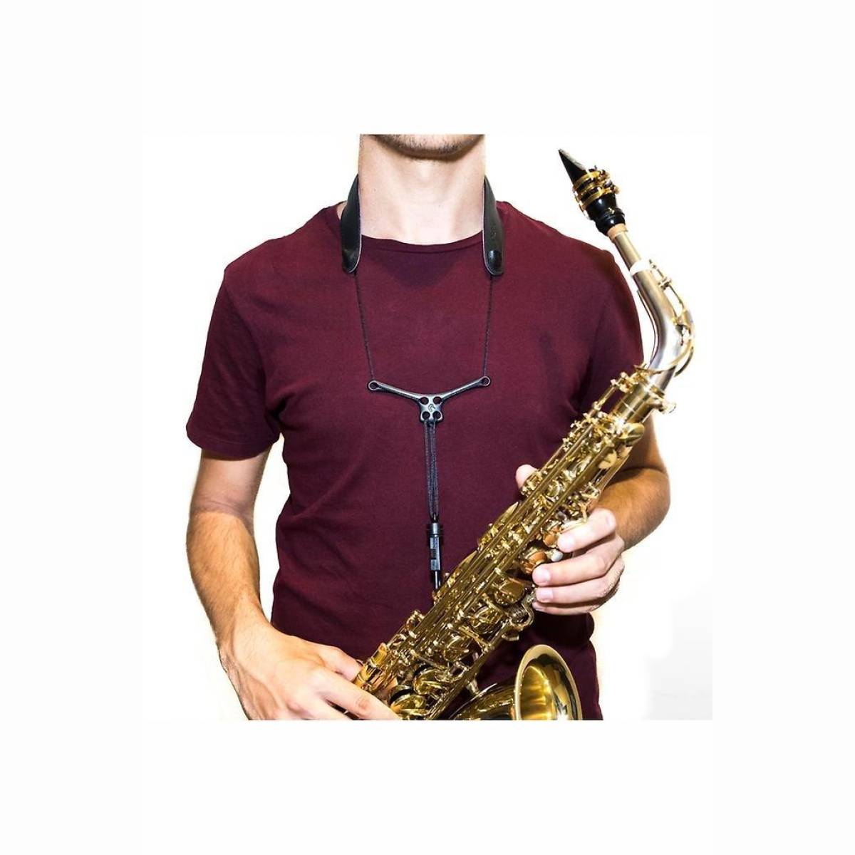 Saxophongurt Premium Leder schwarz