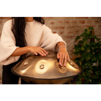 Handpan 9 Töne Vintage Gold D Kurd