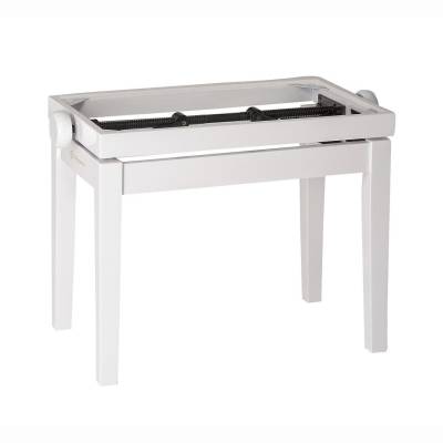 13711 Klavierbank-Unterteil weiß poliert