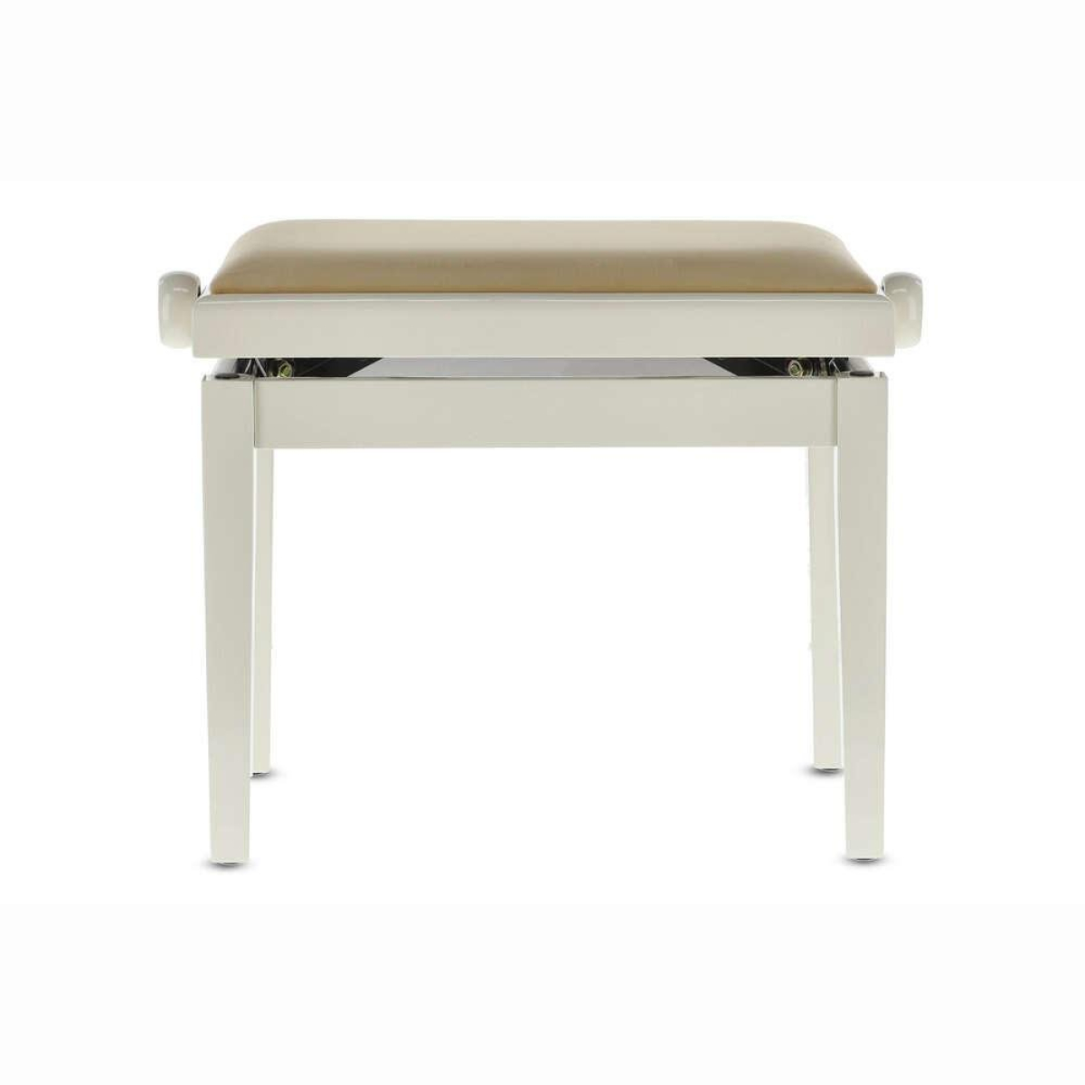 130150 Klavierbank Elfenbein glanz/beige