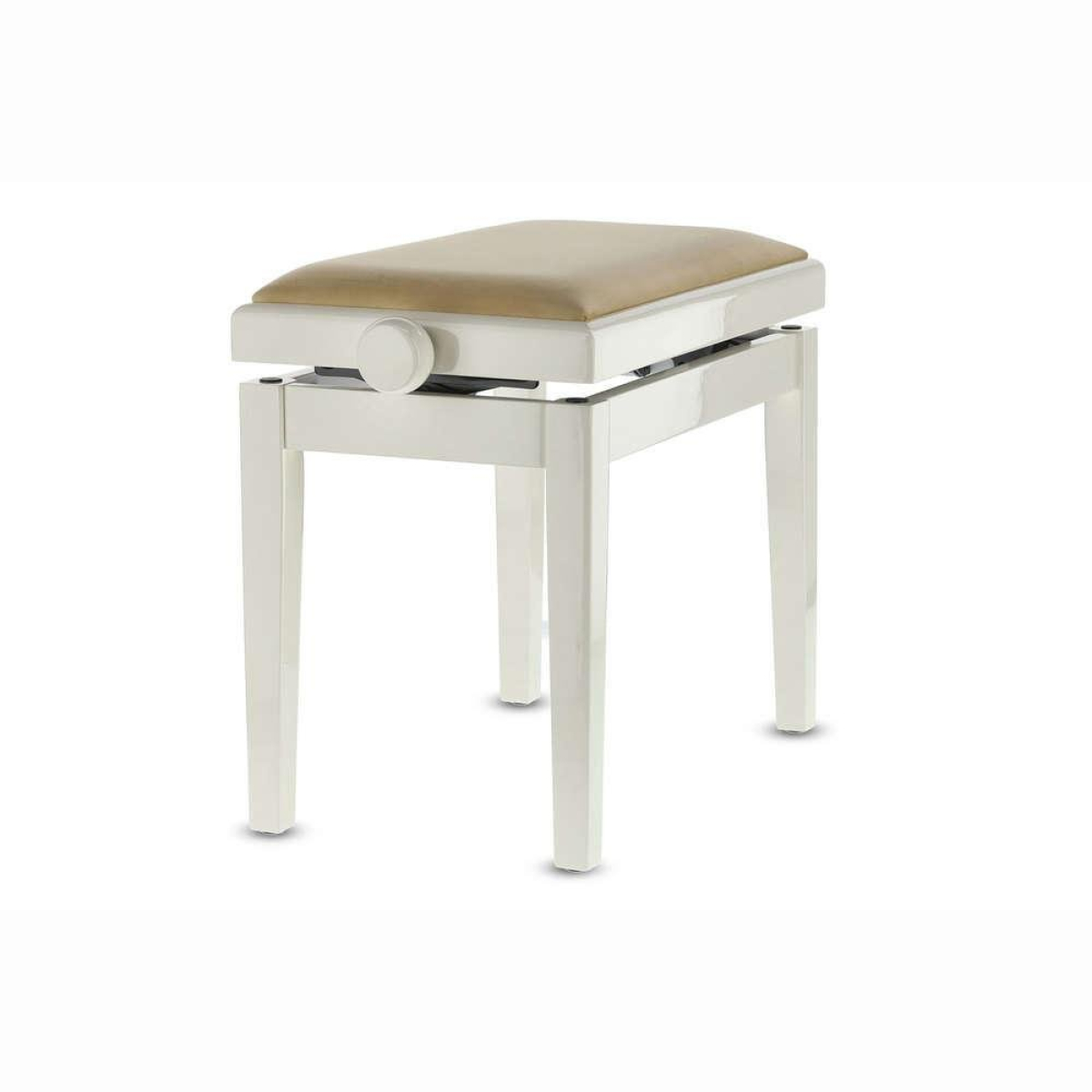 130150 Klavierbank Elfenbein glanz/beige