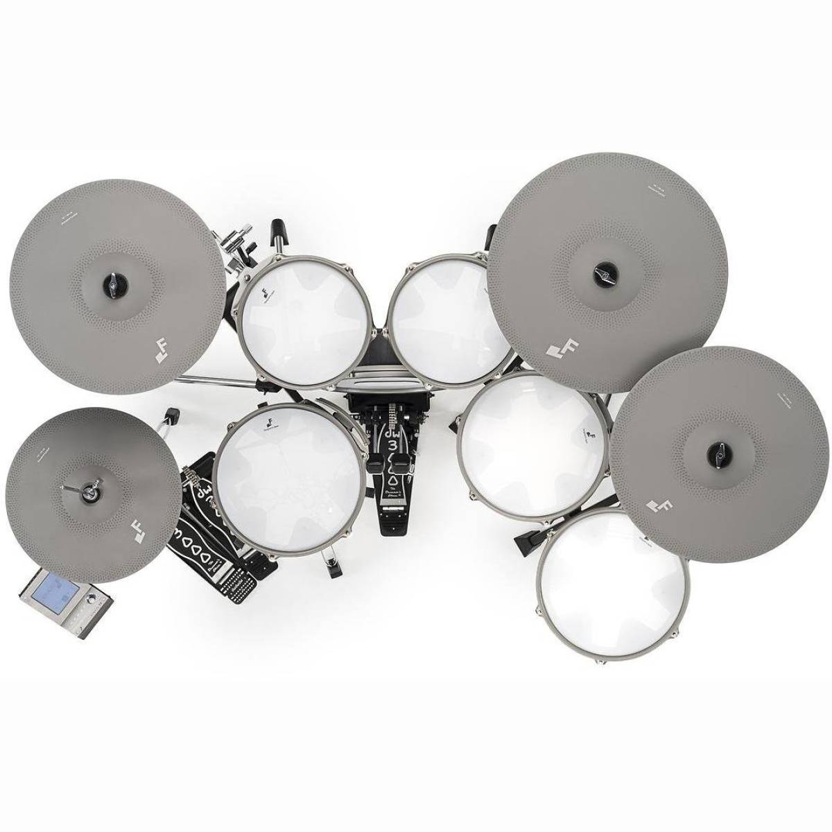 3X Drumset digital, inkl. Rack + Modul