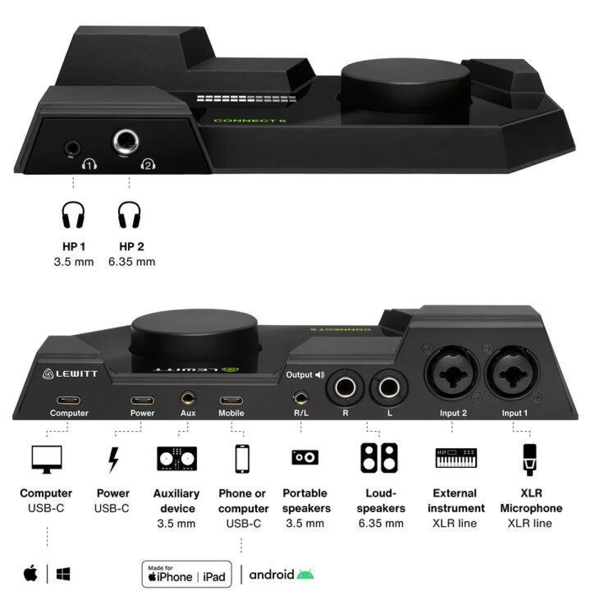 Connect 6 USB-C Audio interface Connect 6 USB-C Audio interface