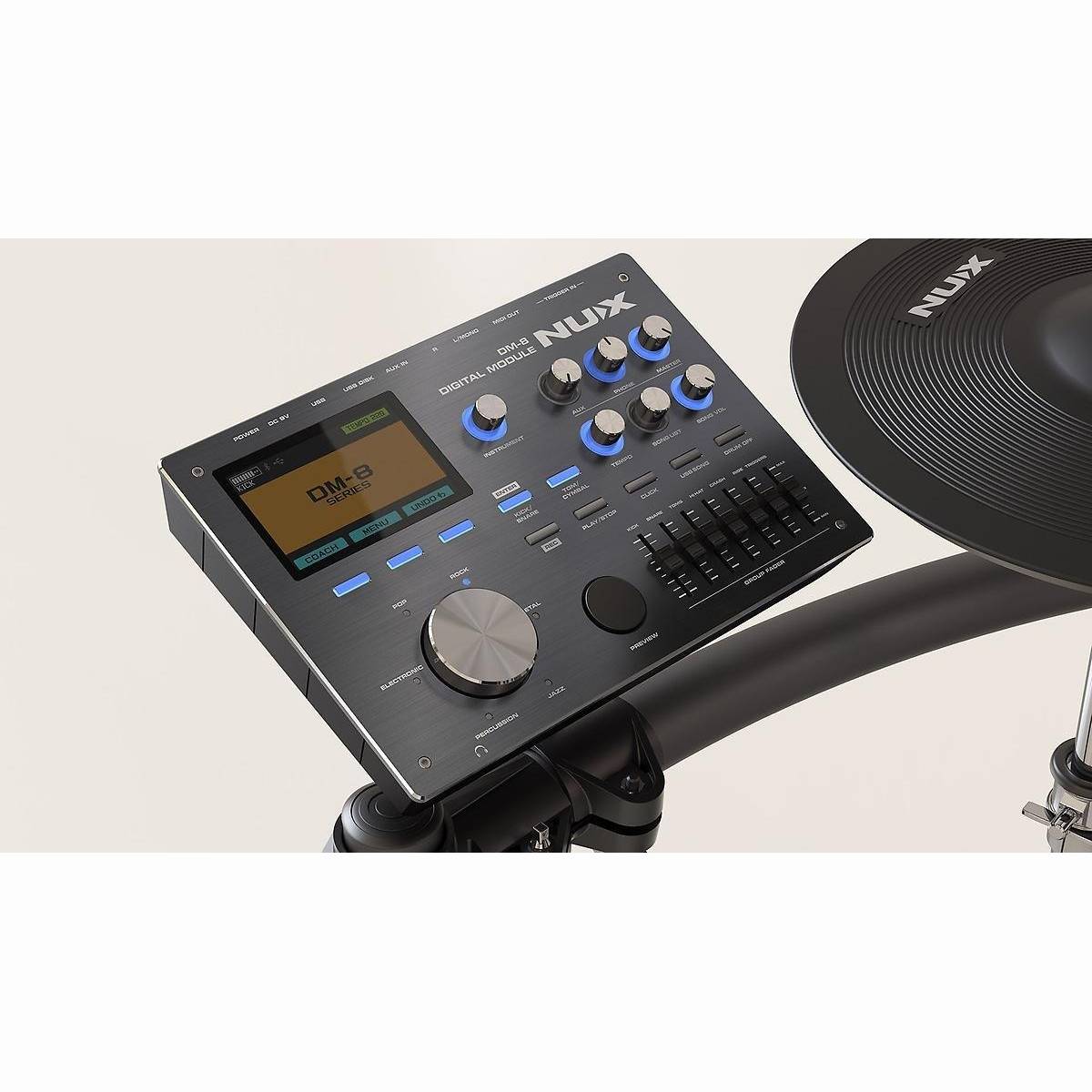 DM-8 Drumset inkl. Rack + Pedal