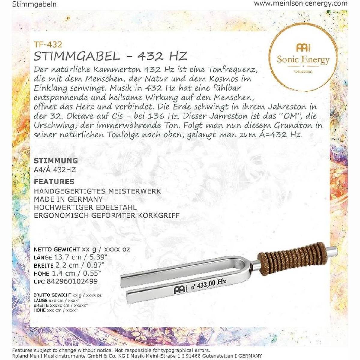 TF-432 Stimmgabel 432 Hz