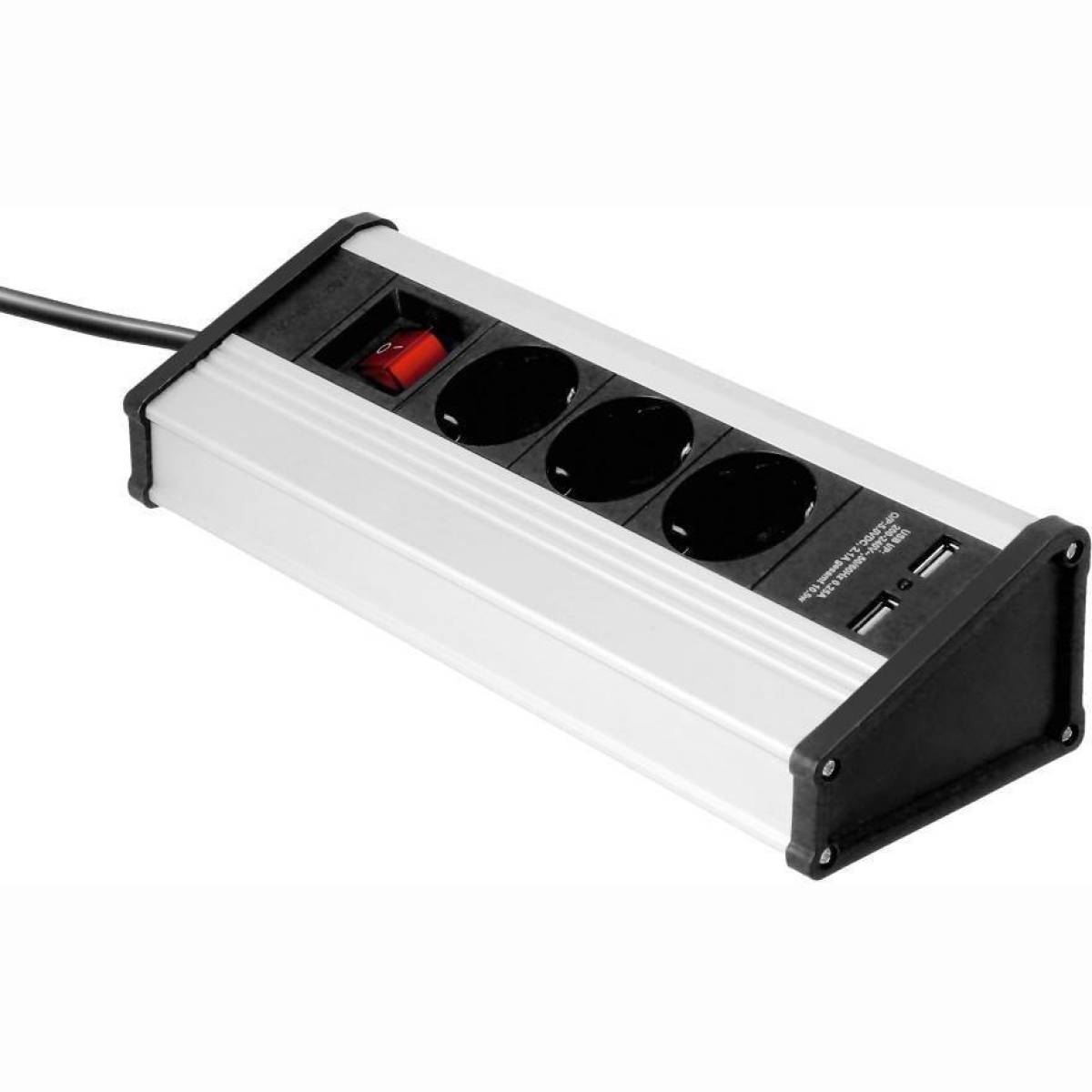 3-fach Steckdosenleiste + USB & Schalter 3-fach Steckdosenleiste + USB & Schalter