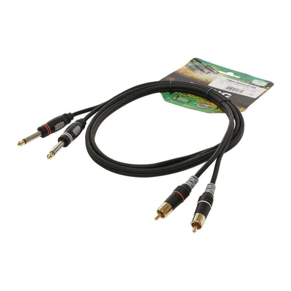Cable Audio 2x6,3male<>2xChinch 1,5M