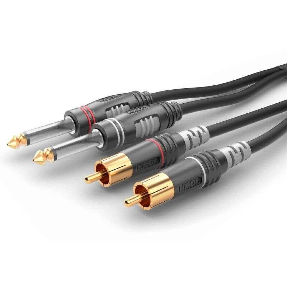 Cable Audio 2x6,3male<>2xChinch 6,0M