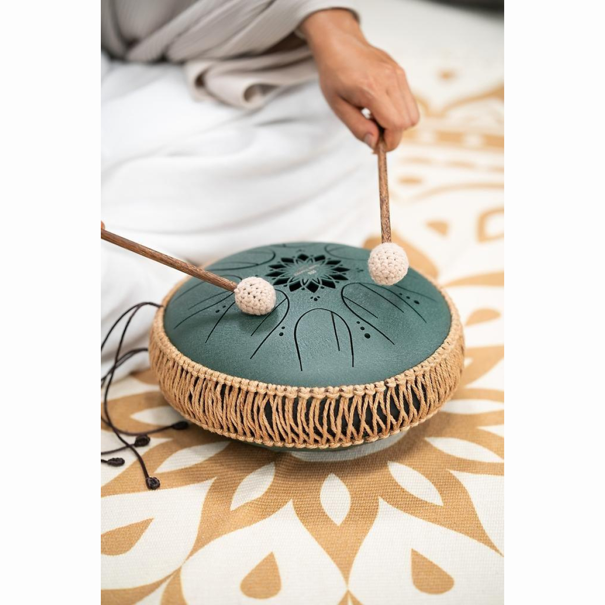 Medium Octave Tongue Drum Grün FIS Moll