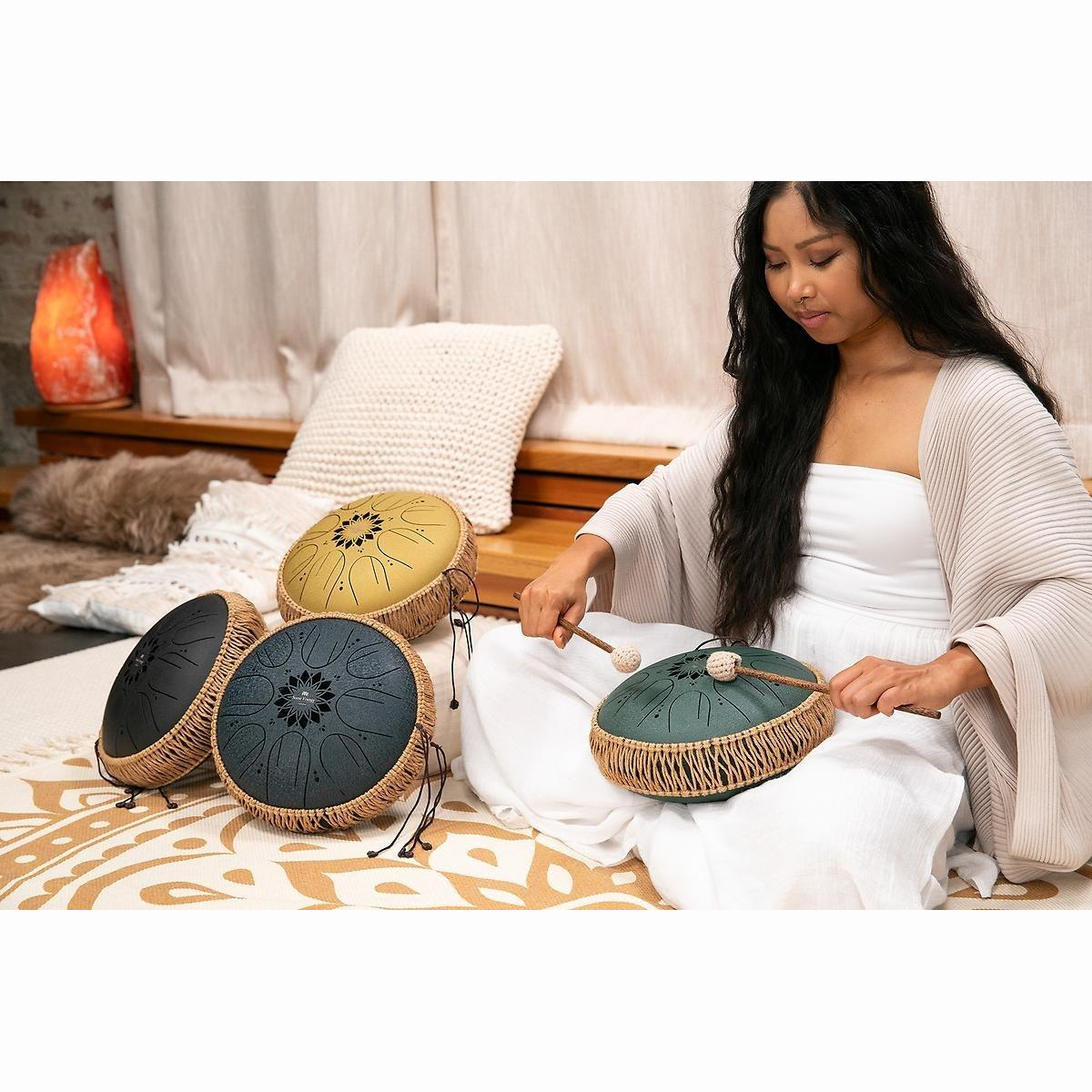 Medium Octave Tongue Drum Grün FIS Moll