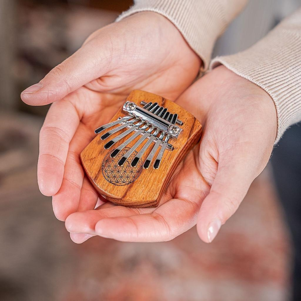KL802FOL Kalimba 8 Töne Red Zebrawood