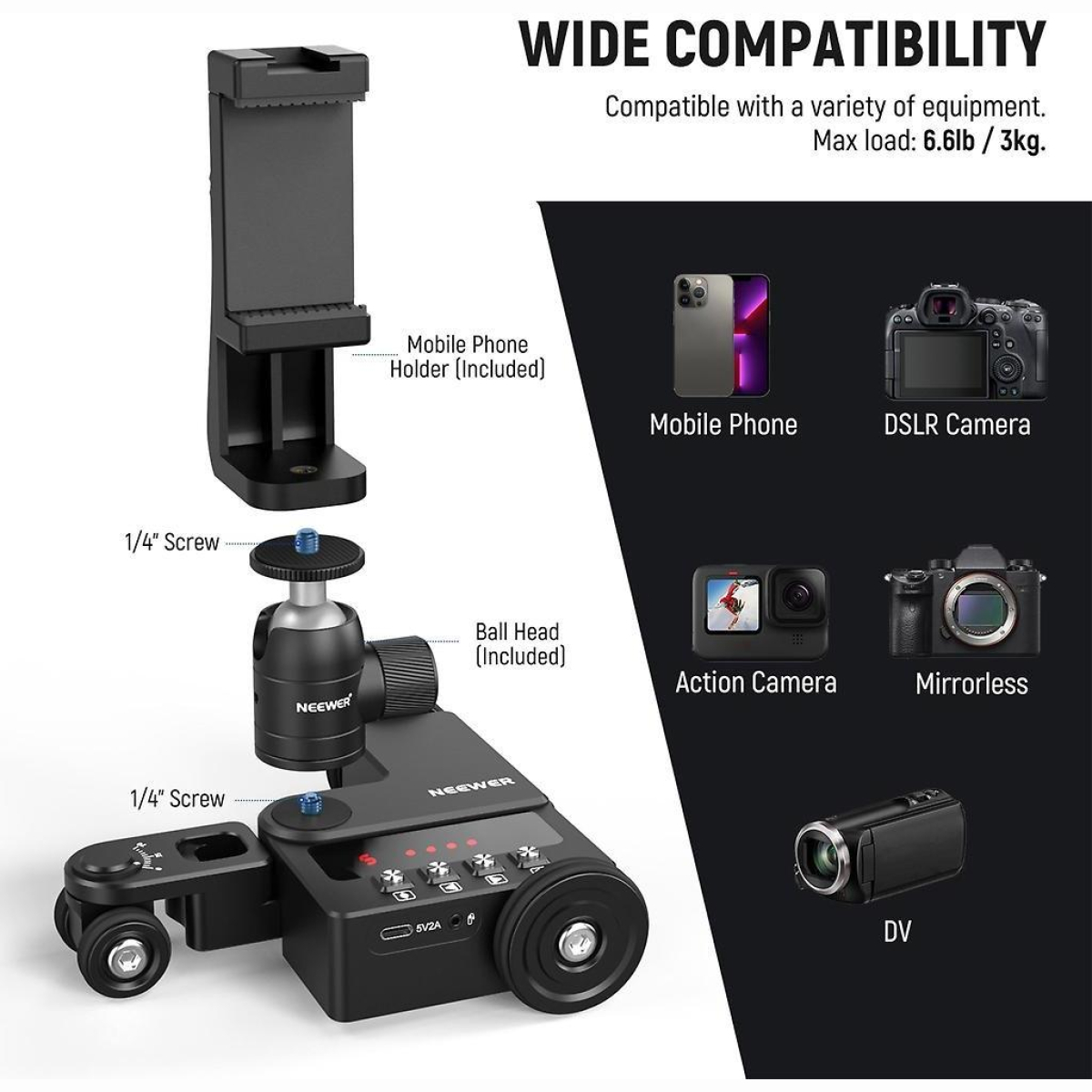 DL200 Motor Dolly mit App Steuerung