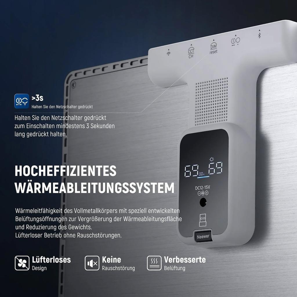 GL1 Pro Bi-Color LED Flächenleuchte GL1 Pro Bi-Color LED Flächenleuchte
