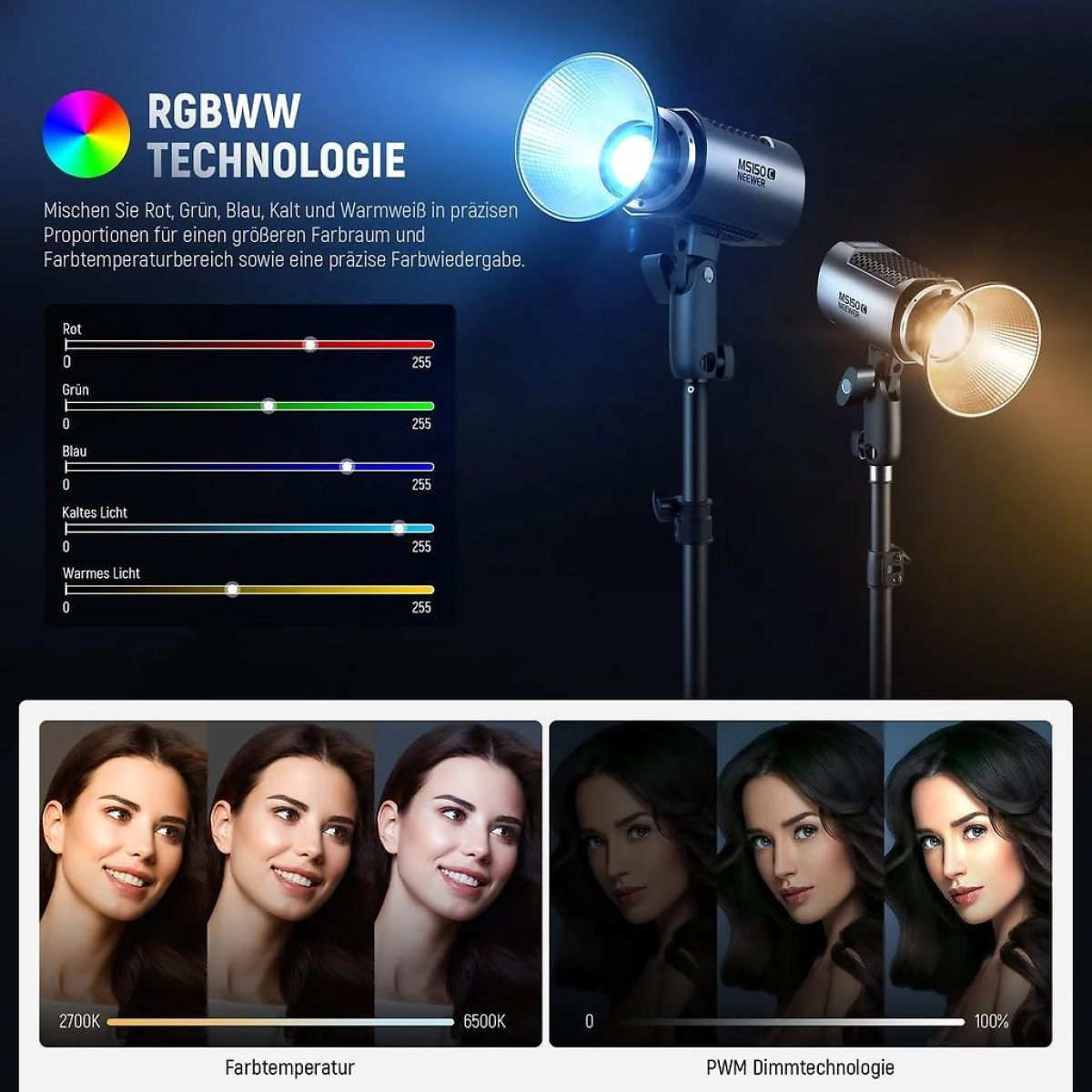 MS150C Bi-Color LED Dauerlicht