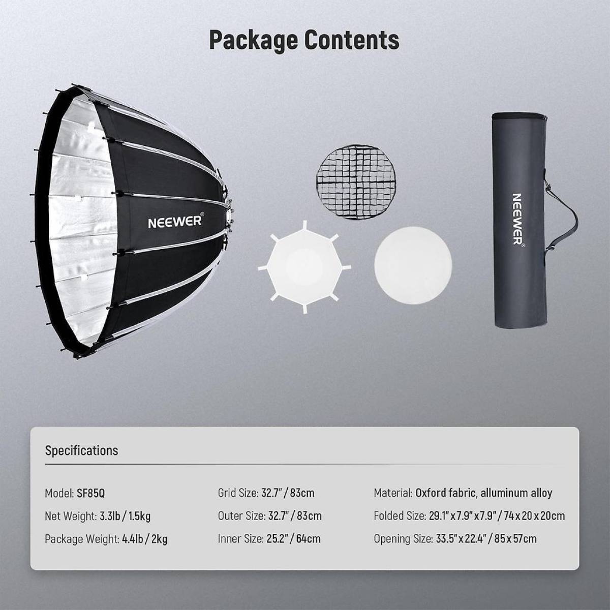 SF85Q Parabol Softbox 85 CM