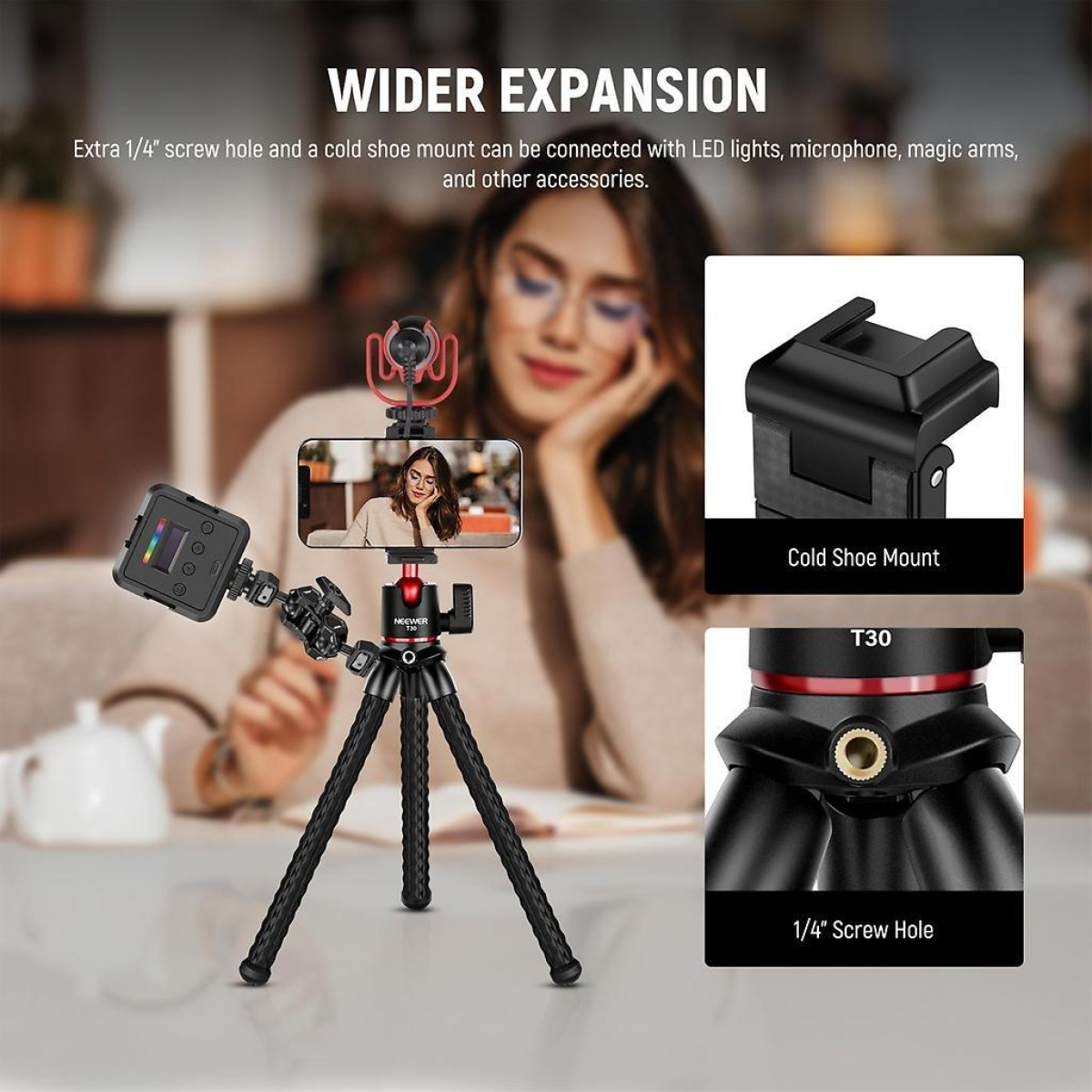 T30 Flexibles Mini-Tischstativ T30 Flexibles Mini-Tischstativ