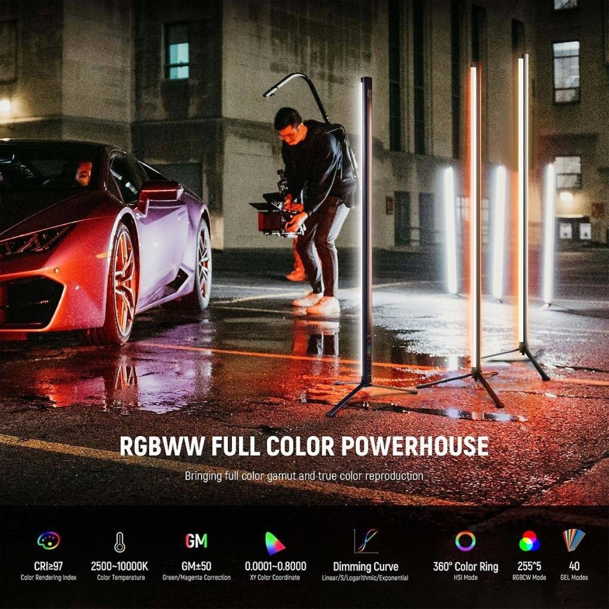 TL120C RGB LED Stablicht, extralang