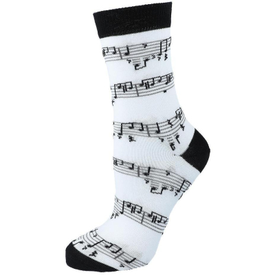Socken Noten weiß 39/42 SOBB