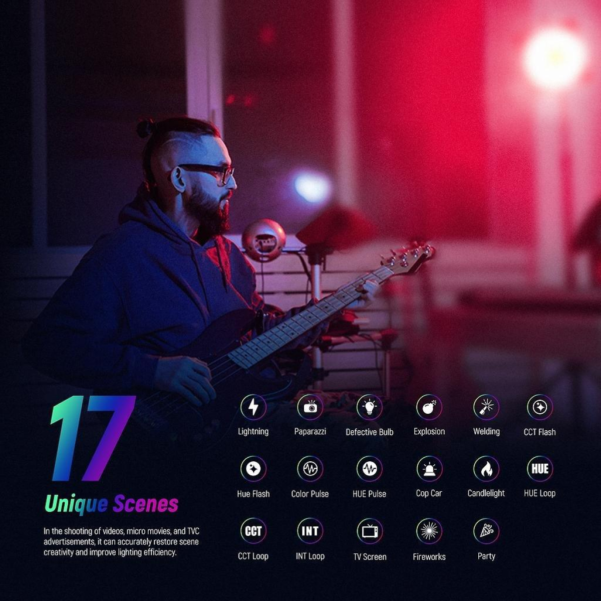 CB60 RGB LED-Licht mit App Steuerung CB60 RGB LED-Licht mit App Steuerung