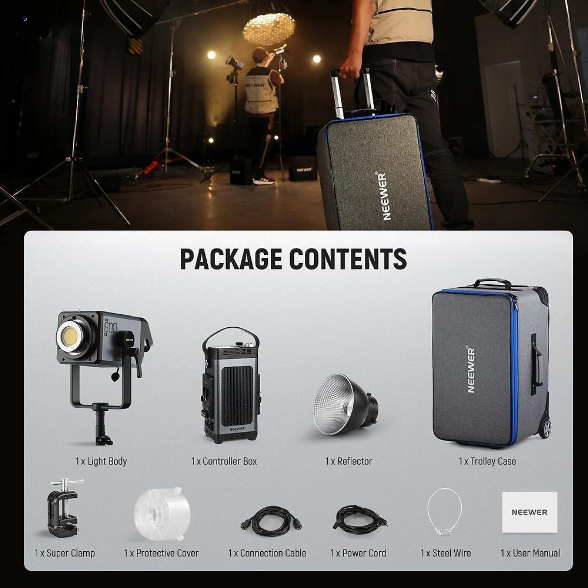 AS600B Bi-Color DMX Profi Dauerlicht AS600B Bi-Color DMX Profi Dauerlicht