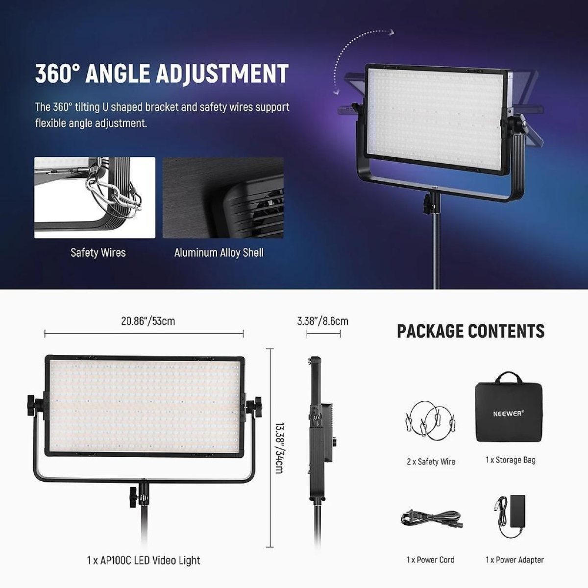 AP100C RGB DMX LED Panel 100Watt AP100C RGB DMX LED Panel 100Watt