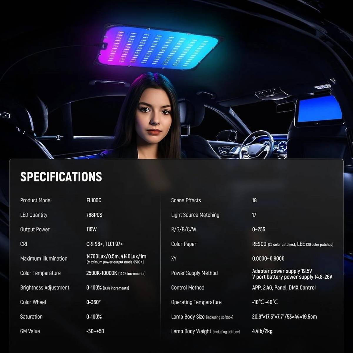 FL100C faltbares RGB LED Panel FL100C faltbares RGB LED Panel