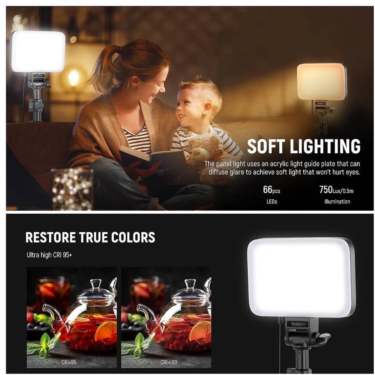 BP66 Bi-Color LED-Panel-Set + Stative BP66 Bi-Color LED-Panel-Set + Stative