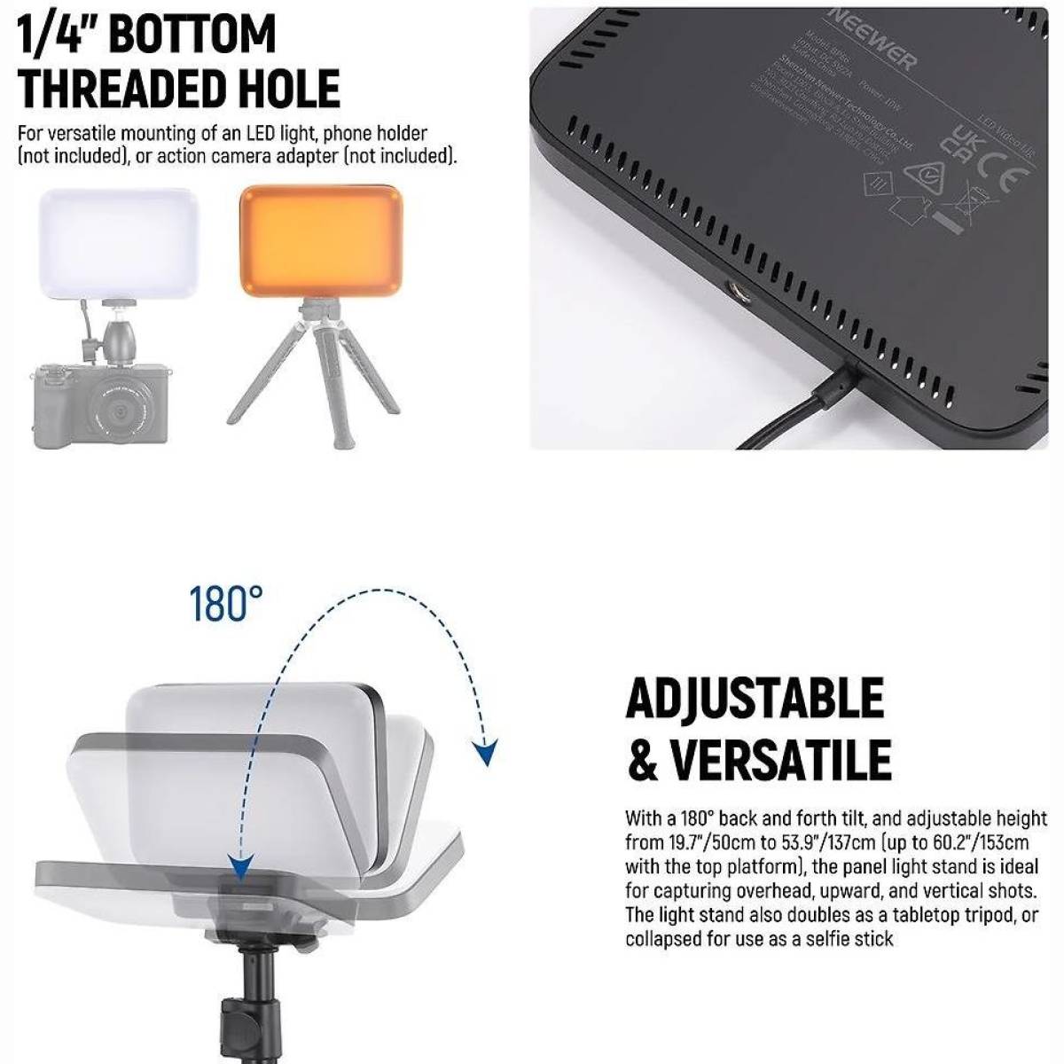 BP66 Bi-Color LED-Panel-Set + Stative BP66 Bi-Color LED-Panel-Set + Stative