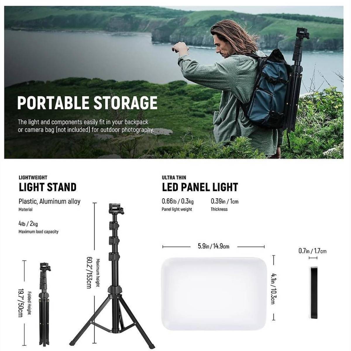 BP66 Bi-Color LED-Panel-Set + Stative BP66 Bi-Color LED-Panel-Set + Stative