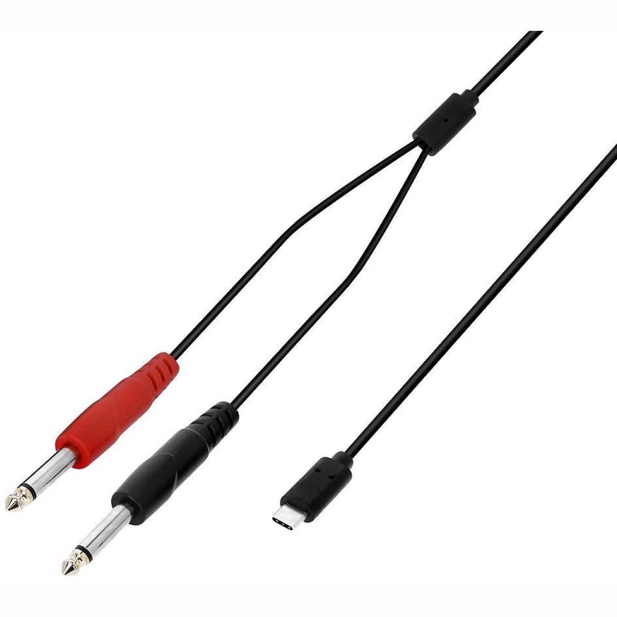 USB-C <> 2x 6,3 Klinke male Kabel 1,5m USB-C <> 2x 6,3 Klinke male Kabel 1,5m