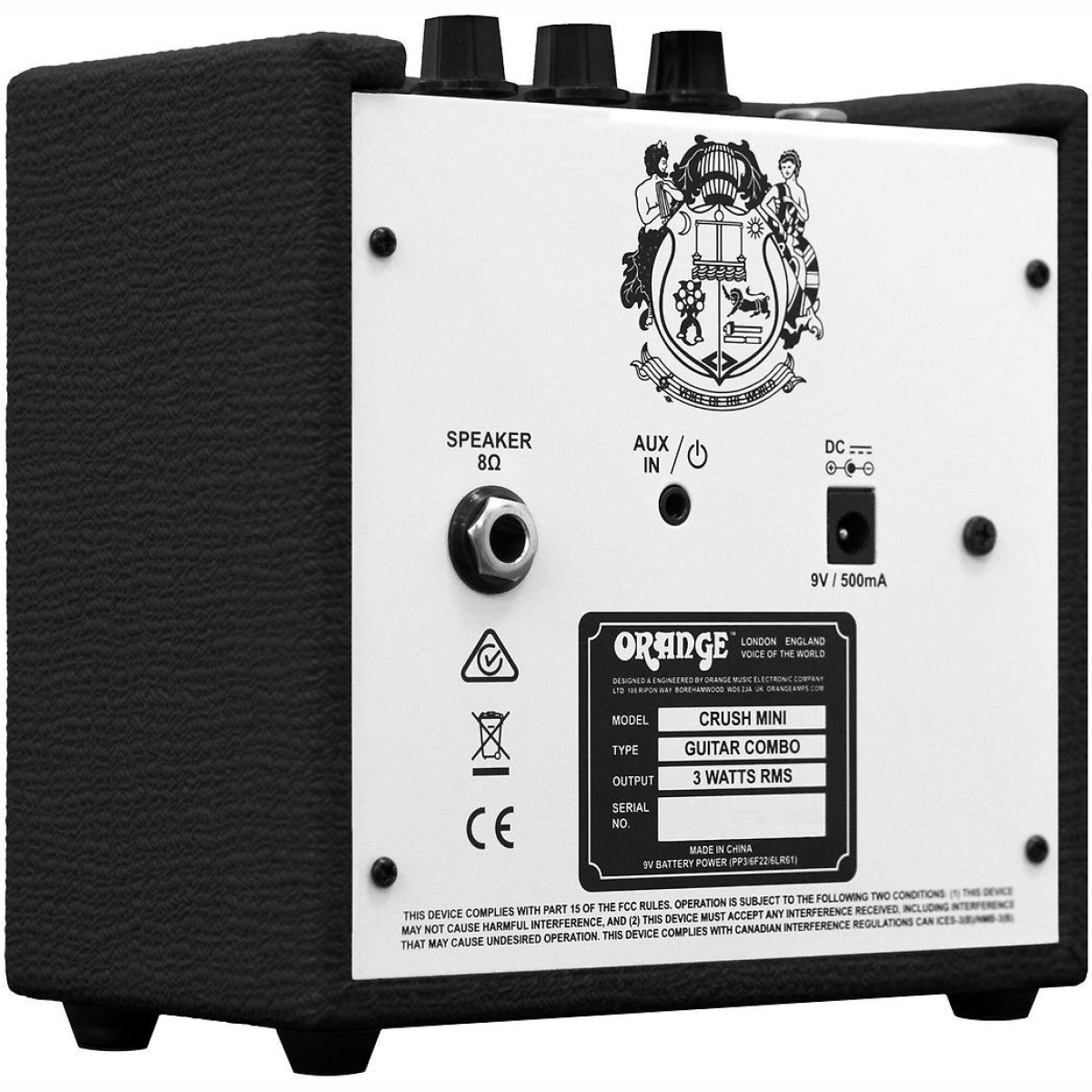 Crush Mini BK Guitar Mini 3 Watt