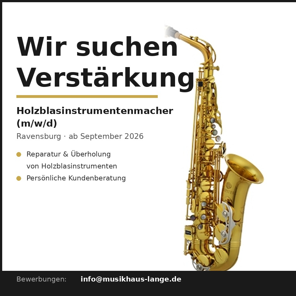 Holzblasinstrumentenmacher gesucht